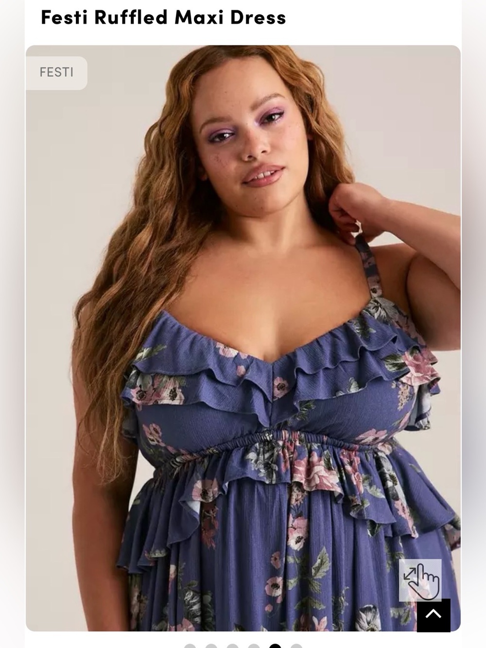 torrid Floral Ruffled Maxi Dress Divine Diana Floral Navy NWOT SIZE 00 /Fit14-16